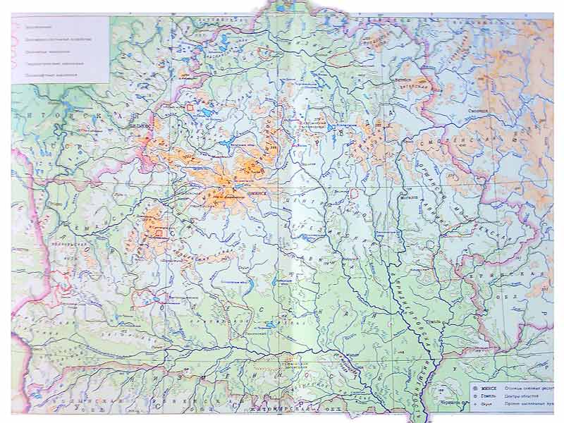 Карта белоруссии с озерами